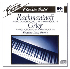Piano Concerto No. 2 / Piano Concerto by Sergei Vasilyevich Rachmaninoff, Edvard Grieg, Eugene List, Westfälisches Sinfonieorchester, Stuttgarter Philharmoniker, Siegfried Landau, Matthias Kuntzsch (CD)