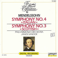The World Of The Symphony (CD 2) by Felix Mendelssohn-Bartholdy, Philharmonia Orchestra, Janos Sandor (CD)