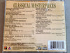 The Best Of Classical Masterpieces by Various - CD Back Cover