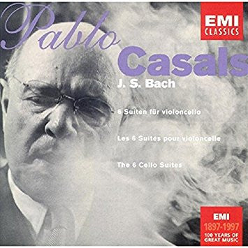 The 6 Cello Suites by Johann Sebastian Bach, Pablo Casals - CD Album Cover