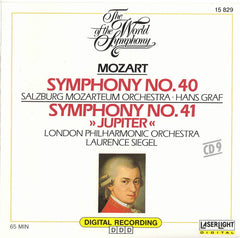 The World Of The Symphony Vol. 9: Symphonies 40 & 41 by Wolfgang Amadeus Mozart, Hans Graf, Das Mozarteum Orchester Salzburg, Laurence Siegel, London Philharmonic Orchestra (2) (CD)