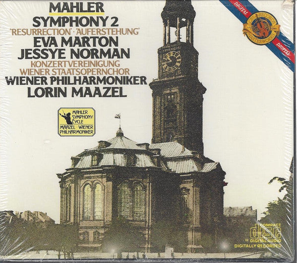 Symphony 2 'Resurrection' · 'Auferstehung' by Gustav Mahler, Éva Marton, Jessye Norman, Konzertvereinigung Wiener Staatsopernchor, Wiener Philharmoniker, Lorin Maazel - CD Album Cover