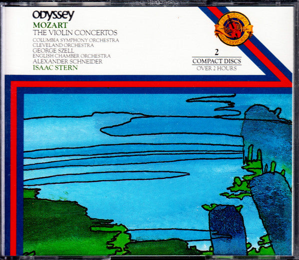 The Violin Concertos by Wolfgang Amadeus Mozart, Isaac Stern, Columbia Symphony Orchestra, The Cleveland Orchestra, George Szell, English Chamber Orchestra, Alexander Schneider - CD Album Cover