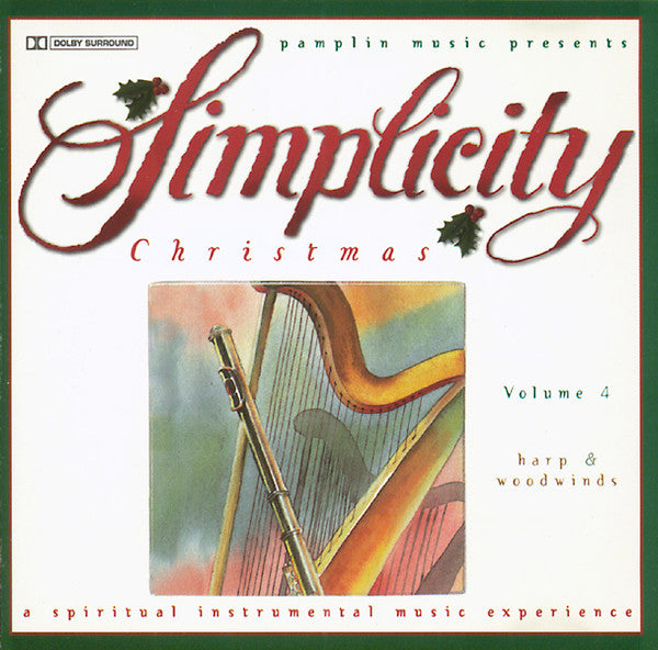 Simplicity Christmas Volume 4 - Harp & Woodwinds (A Spiritual Instrumental Music Experience) by Christine Drescher-Jones, Richard Jones (18) - CD Album Cover