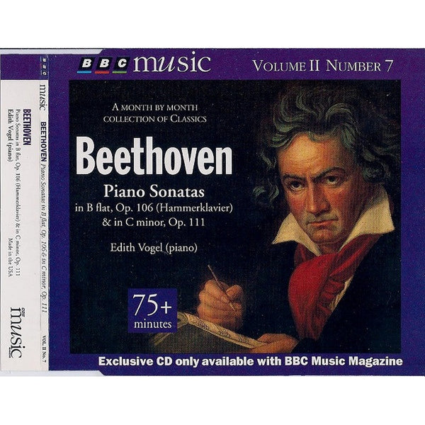Beethoven Piano Sonatas In B Flat, Op 106 (HammerKlavier) And In C Minor, Op. 111 by Ludwig van Beethoven, Edith Vogel - CD Album Cover
