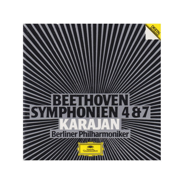 Symphonien 4 & 7 by Ludwig van Beethoven, Herbert von Karajan, Berliner Philharmoniker - CD Album Cover