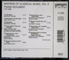Masters Of Classical Music Vol.9 Schubert by Franz Schubert - CD Back Cover