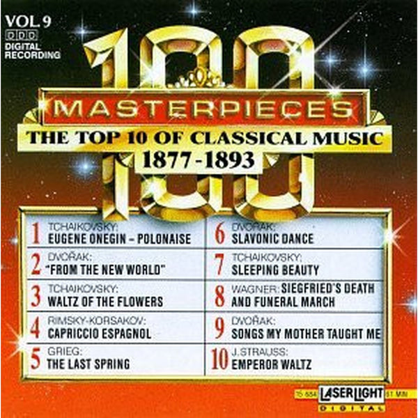 100 Masterpieces Vol.9 - The Top 10 Of Classical Music 1877-1893 by Various - CD Album Cover