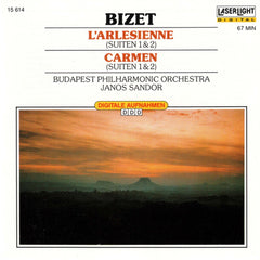 L'Arlesienne (Suiten 1 & 2) / Carmen (Suiten 1 & 2) by Georges Bizet, The Budapest Philharmonic Orchestra, Janos Sandor (CD)