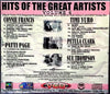 Hits of the Great Artists Volume 6 by Various Artists - CD Back Cover