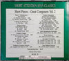 Short Pieces By Great Composers by Various - CD Back Cover