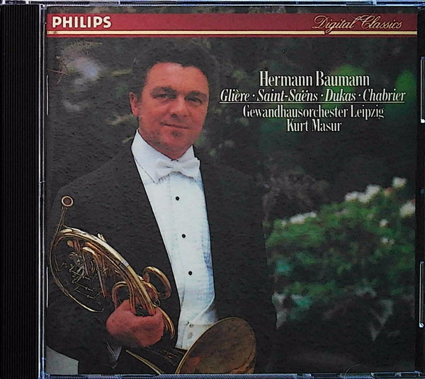 Hermann Baumann - Glière · Saint-Saëns · Dukas · Chabrier (1987) CD front cover