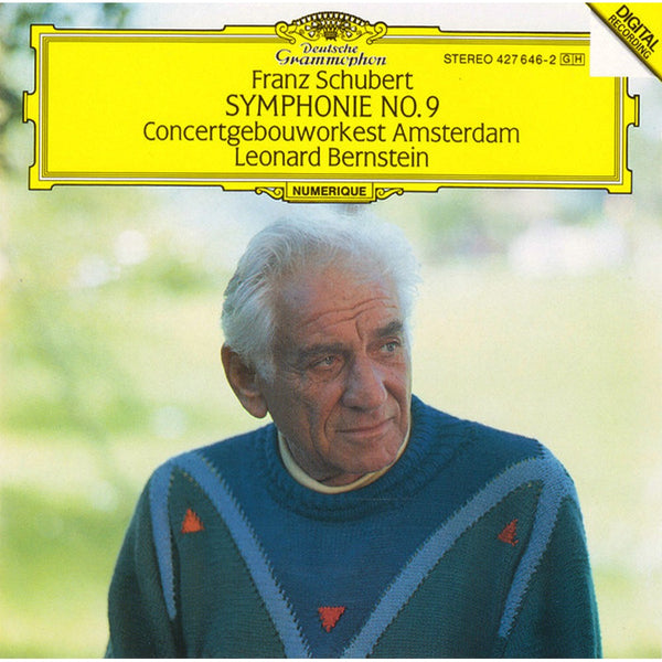 Symphonie No. 9 by Franz Schubert, Concertgebouworkest, Leonard Bernstein - CD Album Cover