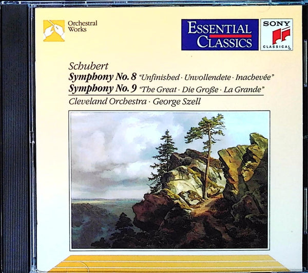 Schubert - Symphony No. 8 "Unfinished". Symphony No. 9 "The Great" CD front cover