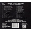 Honor To Our Soldiers - Music Of The Civil War by Classical Brass - CD Image