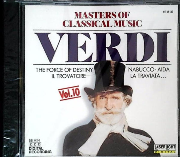 Masters Of Classical Music, Vol.10: Verdi by Giuseppe Verdi - CD Album Cover